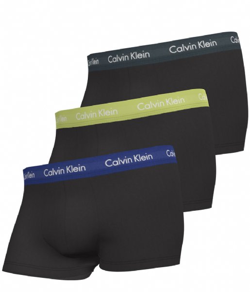 Calvin Klein  Low Rise Trunk 3pk B-Hemisphere/Direct Green/Blue Flan (MC0)