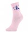 Calvin Klein  Short Sock Jeans Logo Bowery Pink (005)