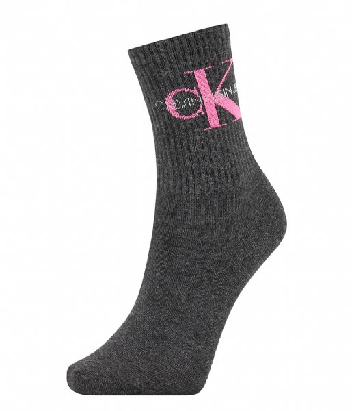 Calvin Klein  Short Sock Jeans Logo Bowery Charcoal (003)