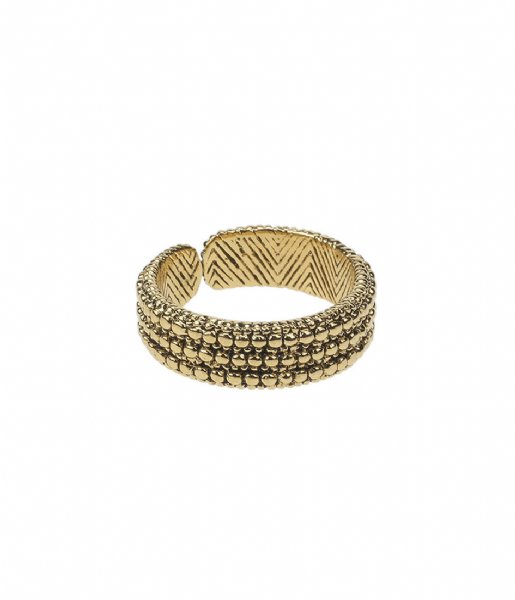 Camps en Camps  gold plated dotted ring Gold plated