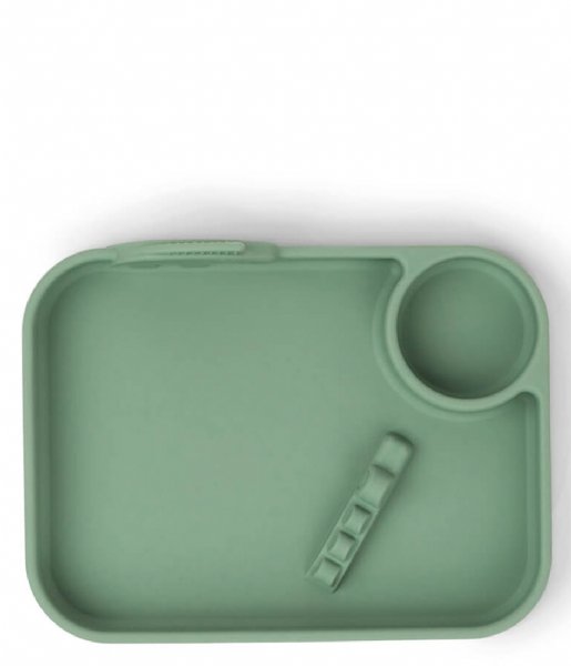 Done by Deer  Peekaboo Compartment Plate Green (30)