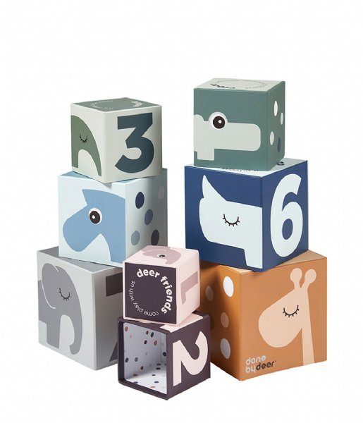 Done by Deer  Stacking Cubes Deer Friends Colour Mix (4805176)