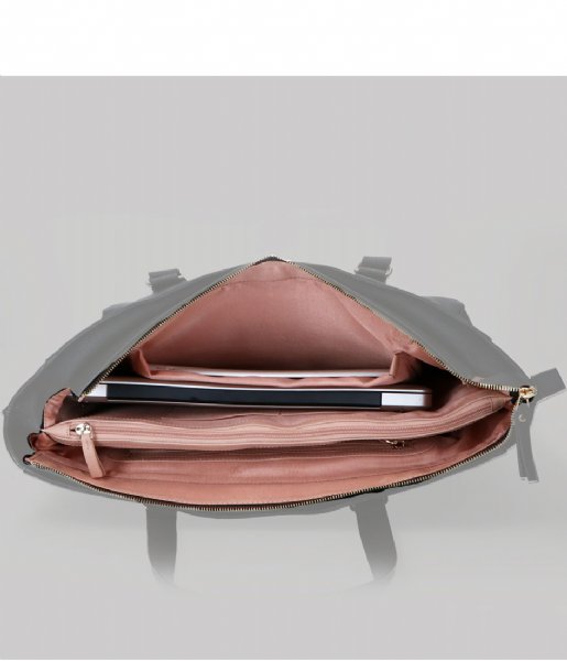 FMME  Caithy Laptop Business Bag Croco 15.6 Inch brown (021)