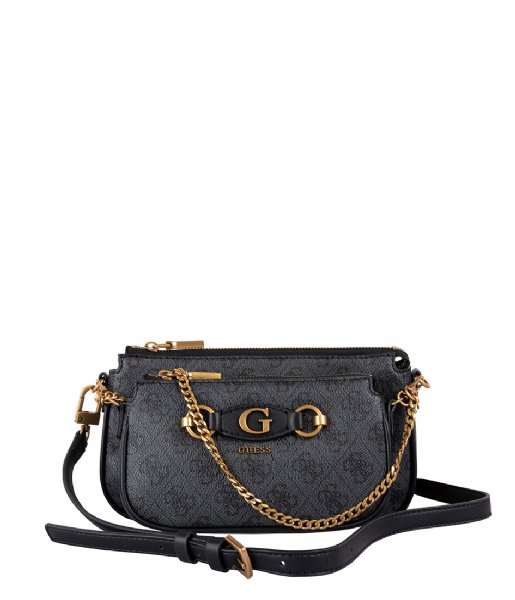 Guess  Izzy Double Pouch Crossbody Coal Logo (CLO)