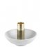Present Time  Candle holder Nimble tub aluminium White (PT3372WH)