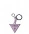 Guess  Saffiano Triangle Keyring Lilac