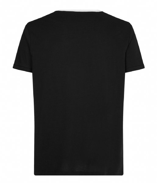 Tommy Hilfiger  Cn Short Sleeve Tee Logo Flag Black (BDS)