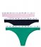 Tommy Hilfiger  3-Pack Thong Green Mal French Orchid Desert Sky (0V3)