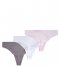 Tommy Hilfiger  3-Pack Thong White Sublunar Light Pink (0W5)