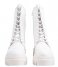 Calvin Klein  Flatform Laceup Boot Patent White (YBR)
