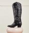 Fabienne Chapot  Jolly Knee High Embroidery Boot Black Cream White (9001 1003 )