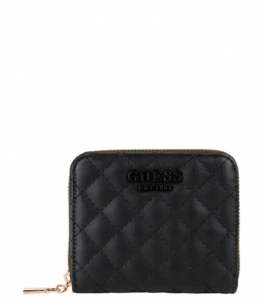 Guess  Rue Rose Slg Small Zip Around Black