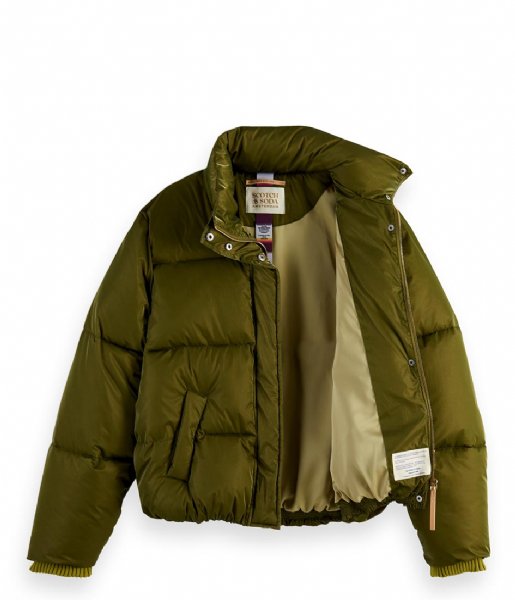Scotch and Soda  Water Repellent Technical Puffer Jacket Military (0360)