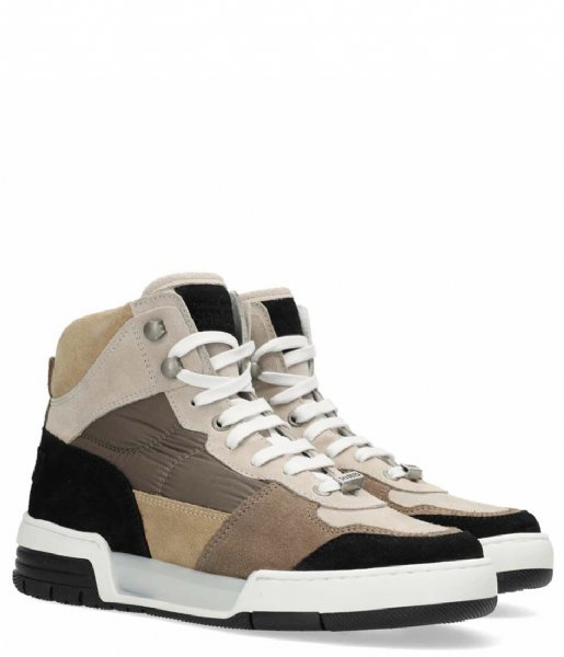 Shabbies  Mid Top Sneaker Suede Parachute Fabric Taupe Combi (2006)