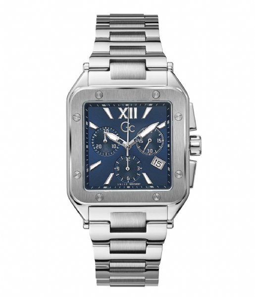 Gc Watches  Gc Couture Square Mens Z08003G7MF Silver