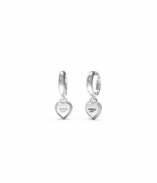 Guess  Earrings Fine Heart JUBE01426JWRHT Silver