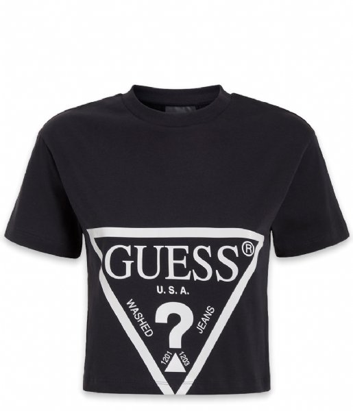 Guess  Adele Crop T-Shirt Blue Graphite Grey
