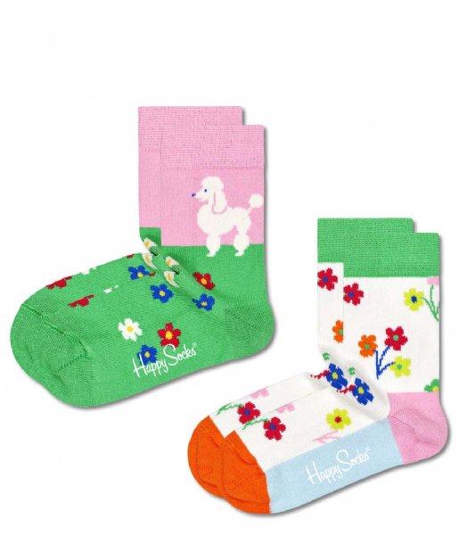 Happy Socks  2-pack Kids Poodle & Flowers Socks Kids Poodle & Flowerss