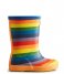 Hunter  Original Kids First Classic Rainbow Print Wellington Boots Multi (MUL)