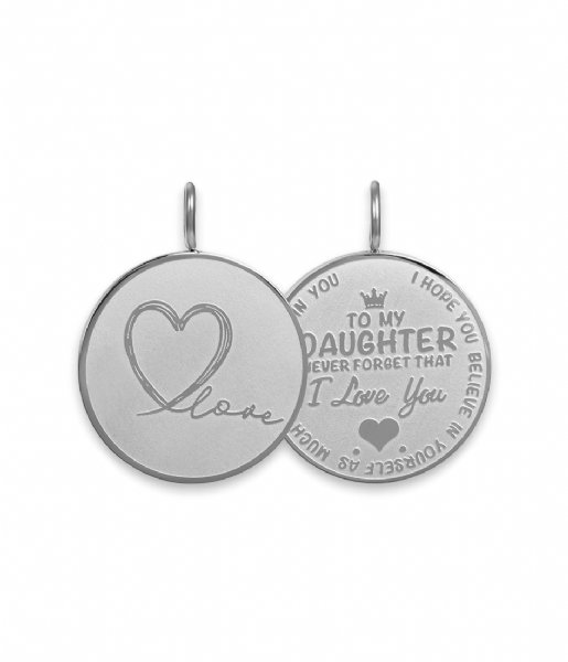 iXXXi  Pendant Daughter Love big Silver colored (03)