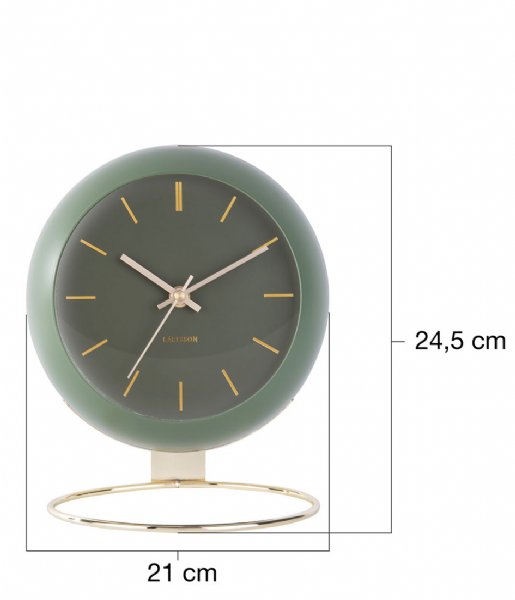 Karlsson  Table clock Globe Design Armando Breeveld moss green (KA5832GR)