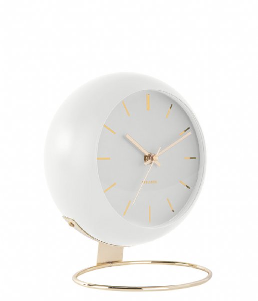 Karlsson  Table clock Globe Design Armando Breeveld white (KA5832WH)