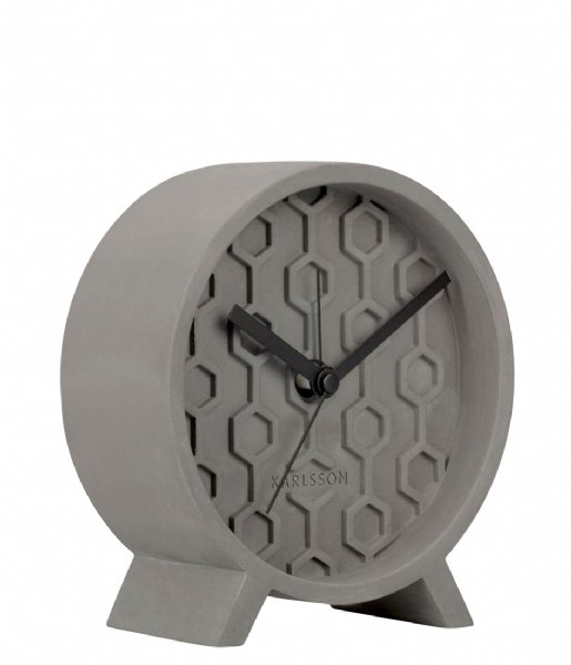 Karlsson  Alarm clock Honeycomb concrete Dark Grey (KA5870DG)