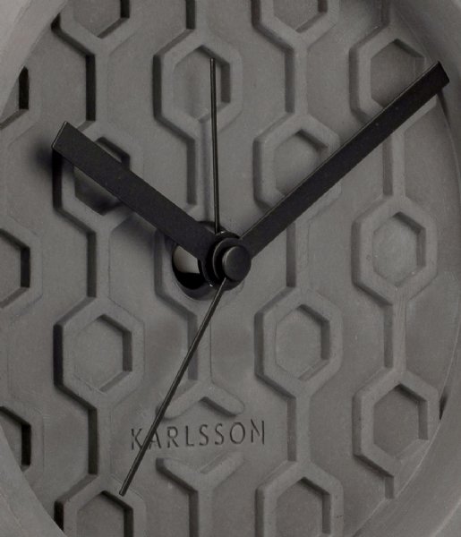 Karlsson  Alarm clock Honeycomb concrete Dark Grey (KA5870DG)