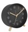 KarlssonAlarm clock Lofty metal matt D. 11cm Black (KA5752BK)