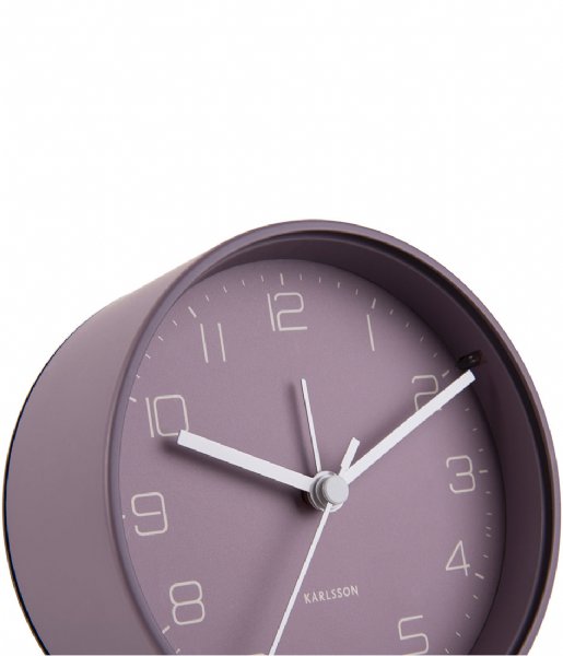 Karlsson  Alarm clock Lofty metal matt, D. 11cm Dark Purple (KA5752PU)