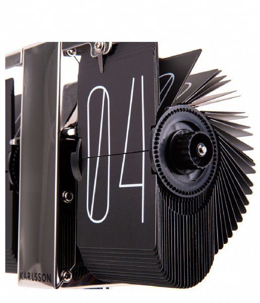 Karlsson  Flip clock No Case Mini chrome stand Black (KA5758BK)