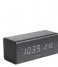 Karlsson  Alarm clock Block veneer white LED Black (KA5652BK)