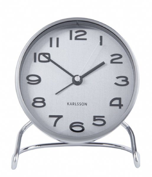 Karlsson  Alarm Clock Classical numbers Satin nickel (KA5763SI)