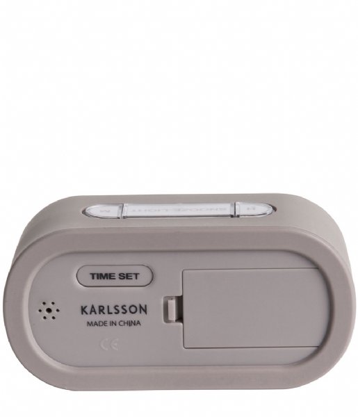 Karlsson  Alarm clock Gummy rubberized Warm grey (KA5753GY)