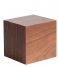 KarlssonAlarm clock Mini Cube veneer white LED Dark wood (KA5655DW)