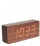 Karlsson  Alarm clock Tube veneer white LED Dark wood (KA5654DW)