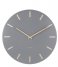 Karlsson  Wall clock Charm steel with gold battons Grey (KA5716GY)