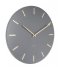 Karlsson  Wall clock Charm steel with gold battons Grey (KA5716GY)
