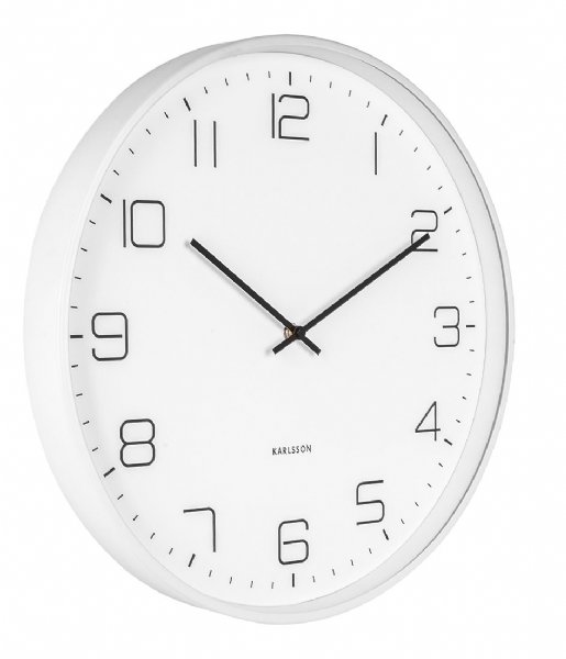 Karlsson  Wall clock Lofty iron matt D. 40cm White (KA5751WH)