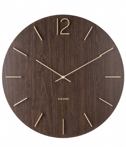 Karlsson  Wall clock Meek MDF dark wood veneer Brown (KA5697DW)