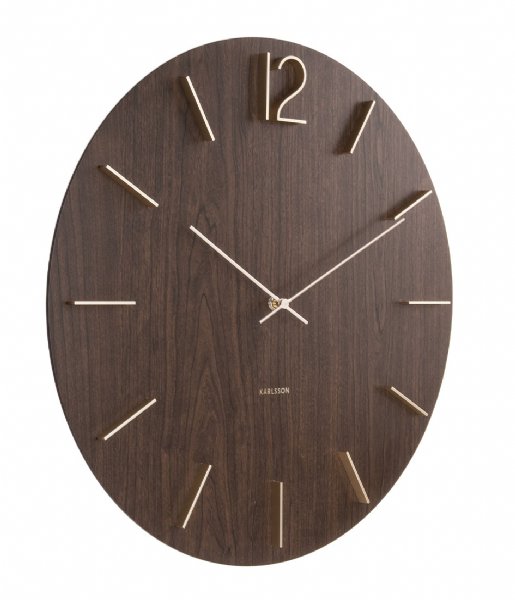 Karlsson  Wall clock Meek MDF dark wood veneer Brown (KA5697DW)