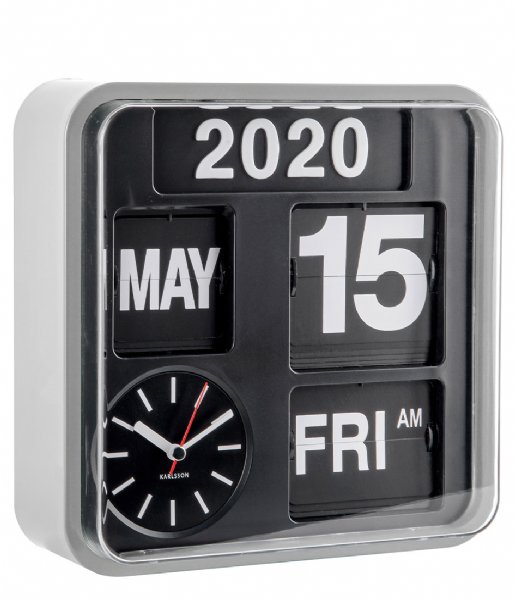 Karlsson  Wall clock Mini Flip casing black dial Silver (KA5364SI)