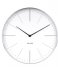 Karlsson  Wall clock Normann station brushed case White (KA5681WH)