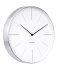 Karlsson  Wall clock Normann station brushed case White (KA5681WH)