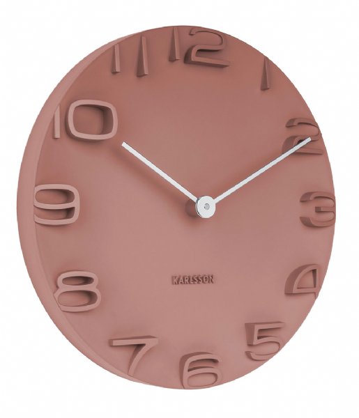 Karlsson  Wall clock on the Edge w. chrome hands Terracotta (KA5311OR)