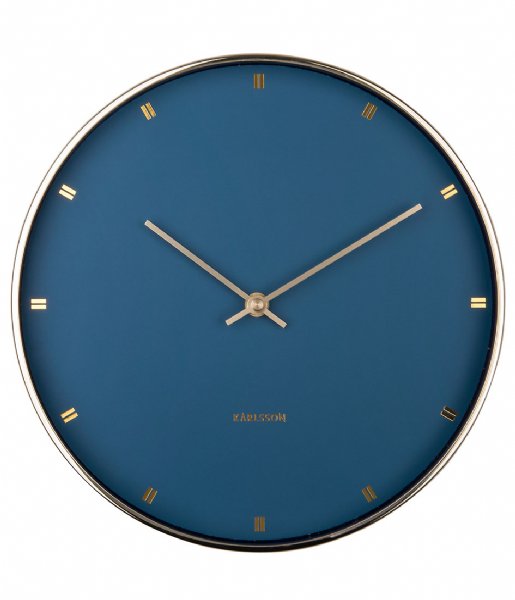 Karlsson  Wall clock Petite metal w. gold Dark blue (KA5776BL)