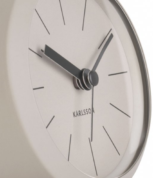 Karlsson  Alarm clock Button metal matt Warm Grey (KA5778WG)