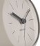 Karlsson  Alarm clock Button metal matt Warm Grey (KA5778WG)