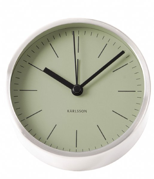 Karlsson  Alarm Clock Minimal Nickel Case Olive Green (KA5715OG)