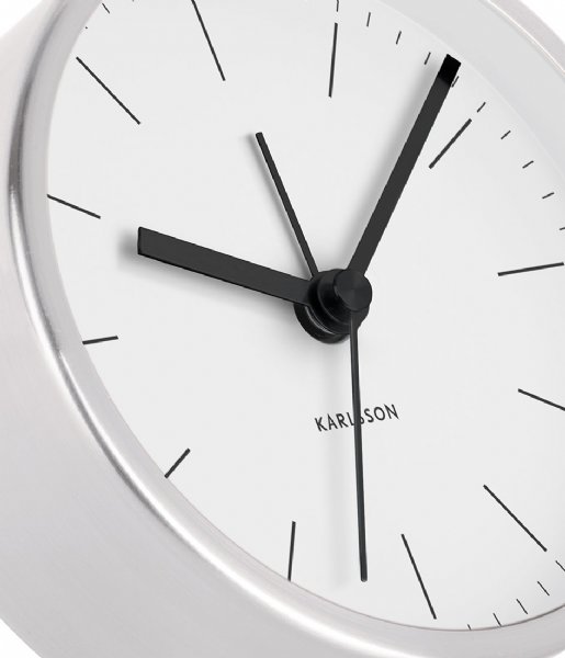 Karlsson  Alarm Clock Minimal Nickel Case White (KA5715WH)